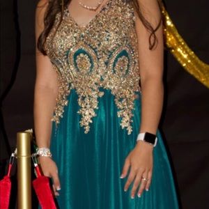 Long prom dress size S, Shoes size 8